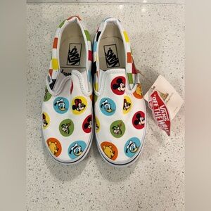NWT Vans Walt Disney World 50th Anniversary Slip On’s